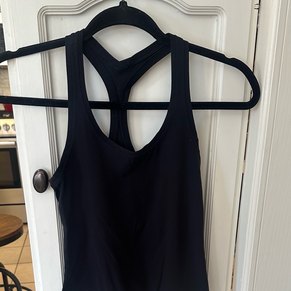 lululemon athletica fitted Black Tank Top